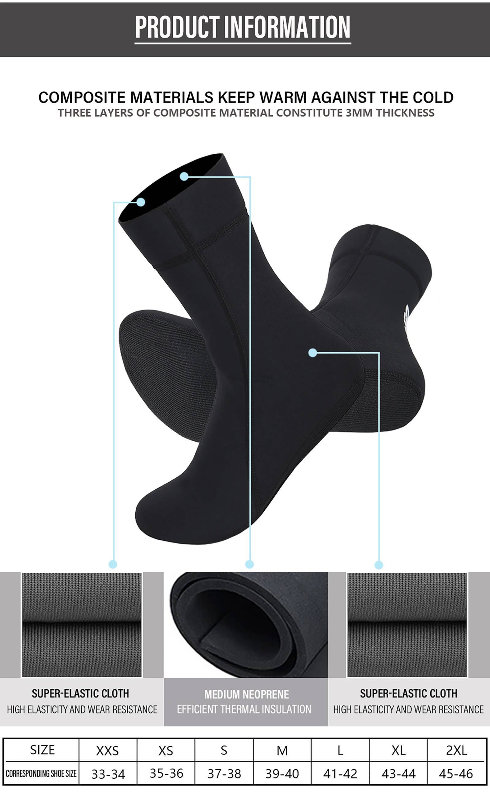 Kaus Kaki Kaus Kaki 1.5Mm/3Mm/ - Wetsuit 3Mm Neoprene ulasan dan harga